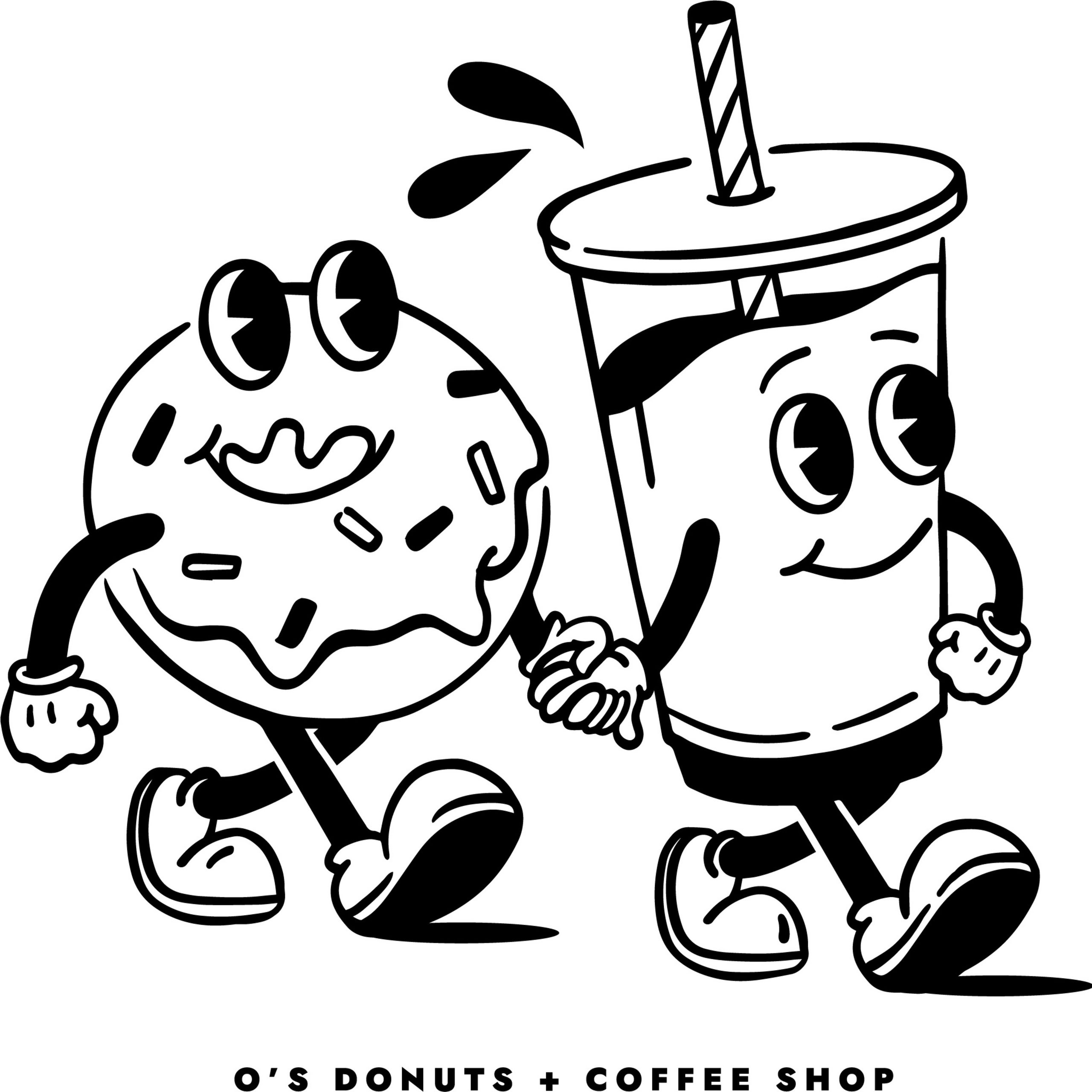 Coffee and Donut Sticker | O'S DONUTS